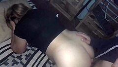 pull down leggings rub cock on tight ass