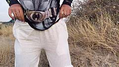 POV Car Travel Pissing Compilation in Wild Nature