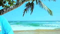 surprise on beach: agarabas moans as big cock stretches pussy?