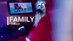 horny latina milf gives footjob to small dick guy