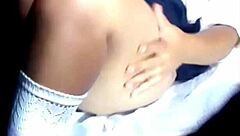 Neighbor teen squirts public outdoor homemade creampie