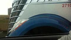 aussiefox teases truckers with her big aussie tits