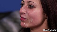 Randy Honey Swallows Bukkake Cumshot Facial Cream Completely