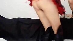 halloween got me dripping wet with huge natural tits and big pussy lips milf fetish