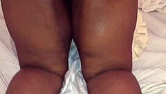 Ebony Footjob Bursts Into Anal Cumshot Eyeful