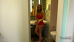 Older guy hard fucks blonde babe cum on ass