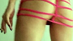 watch me slut out in bright pink dress shaking ass hard