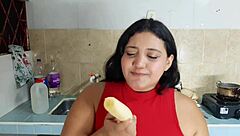 big ass ebony bodybuilder begs for kitchen ass worship pounding