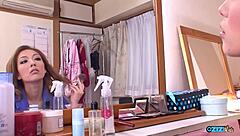 sensual softcore striptease dancer undresses in nightclub stealing glances