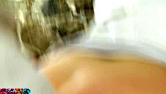 Petite blonde secretary handcuffed in kinky dungeon for creampie titty fuck submission