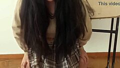 cum inside me before they see us pull down skirt for classroom public fuck