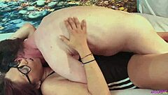 horny housewife gets pounded by husband's big cock spooning