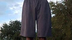 hempstead's homemade athletic workout turns intimate