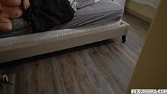 young stud blindfolds and face fucks busty blonde stepmom relentlessly