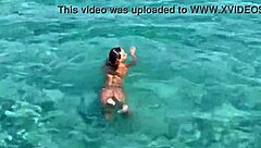 Sexy Monika Fox Swims Naked Pool Sea Pierced Nipples