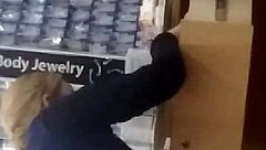 hot young 18+ booty shakes seductively in candid hidden cam shots!