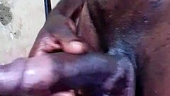mackjr5 strokes massive black cock homemade masturbation frenzy