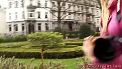 Black Dick Stretches European Babe's Tight Ass Wide