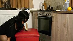 jerk off watching my dirty dildo ride intense kitchen squirt