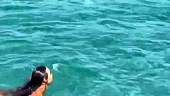 Sexy Monika Fox Swims Naked Pool Sea Pierced Nipples