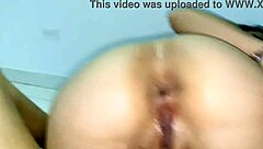 POV hard anal creampie after stretching lesson in Spanish