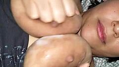 Big tits cum slut craving massive loads