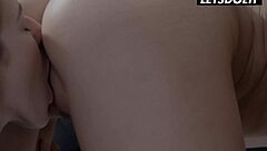 Big Tits Czech Virgin's First Lesbian Kiss And Fuck