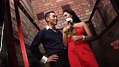 slutty brunette milf in red heels gets fingered licked and fucked deep