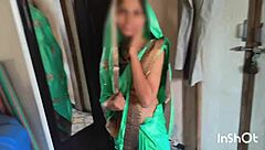 shivani rocks her village green saree look