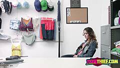 Cute Petite Shoplyfter Teen Gets Rough Uniform Fuck on Hidden Cam