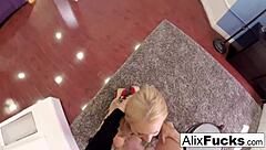 kinky client films alix's hardcore blonde blowbang cumshot