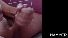 hammer hart washes wanks and erupts creamy load