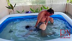 regina noir sucks cock underwater then gets dominated poolside