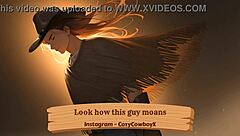 guy moans wildly during intense erotic solo orgasm