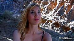 naive blonde teen shocked as big black monster cock turns glamour shoot into hardcore public pounding!