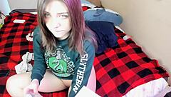 I'm in Tights Feeling Great for Solo Toy Masturbation