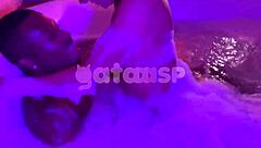 hotwife surrenders to bareback black cock in bathtub