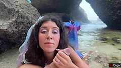 i traded legs for a mermaid babe's sloppy beach creampie