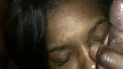 Ebony Freak Begs for Sloppy Cum Facial