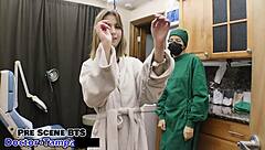 Daisy bean plays naughty nurse in latex gloves handcuffs pov