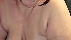 milf orgasms hard big dildo gripping pussy walls