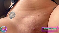 horny girl fingers girlfriend's swollen shaved pussy homemade