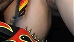 Big booty white girl twerks teases cock flashes butthole rimmed