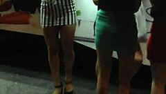 Candid Asian Slut In Tight Miniskirt Heels