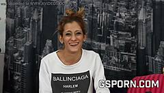 Gabriela Flores screams wild on first machine fuck!