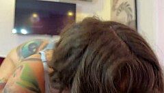 Sloppy Cumshot Blowjob Split Tongue Girl