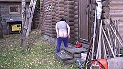 Brunette Outdoor Anal Masturbation Phone Orgasm Voyeur Watches