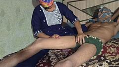 Suggestive Indian Desi Girl's Steamy Bathroom Ass Shaking Massage Tease