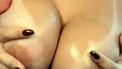 emanuelly raquel hey i'm oiling my big latina boobs dirty talking for you