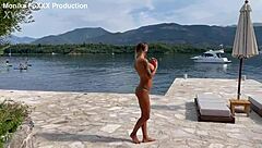 Gorgeous Monika Fox Poses Topless by Bay